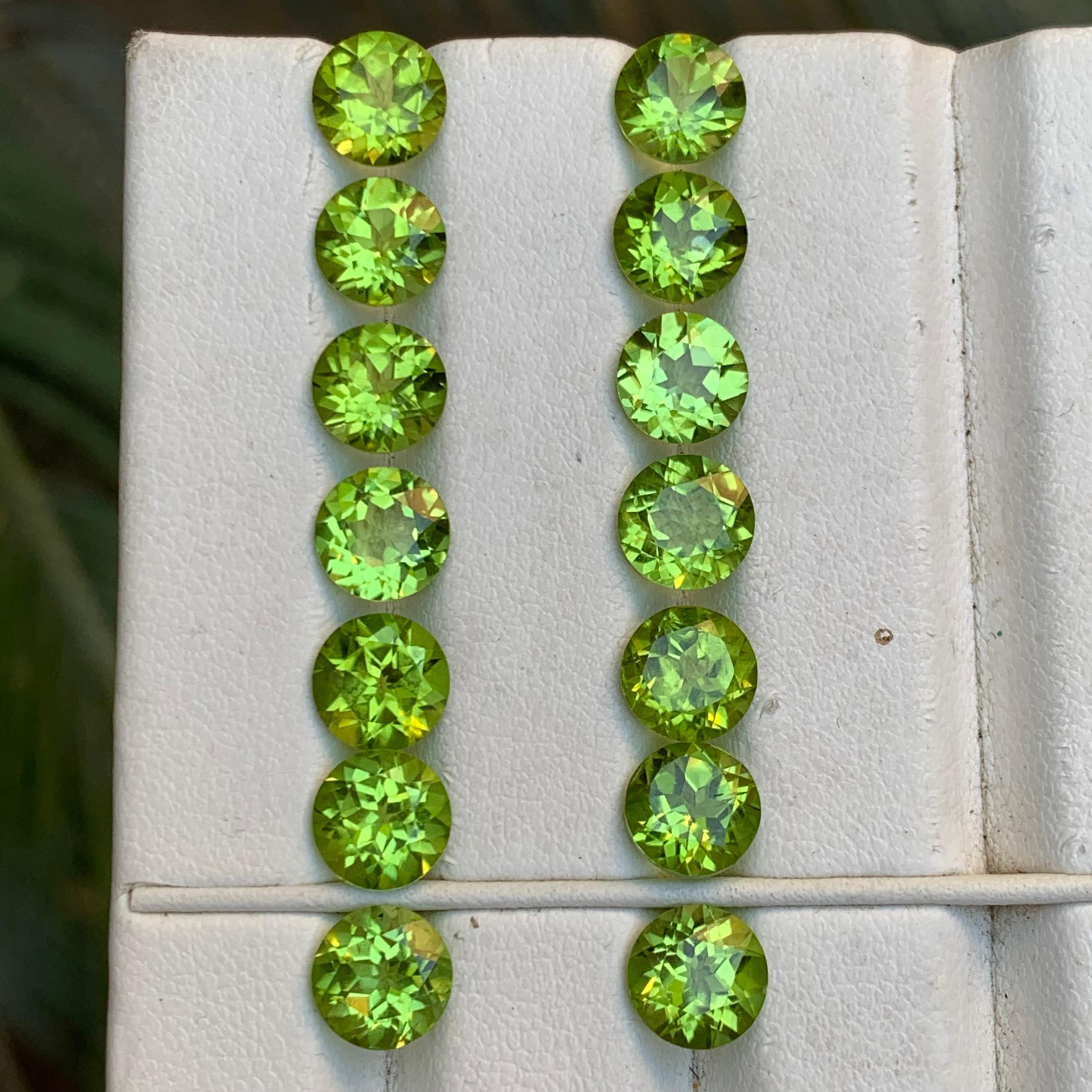 Paires de pierres précieuses en vrac Greene & Greene Greene Naturelles 20.74 Ct Round Brilliante Cut Loose Gemstone Pairs en vente 2