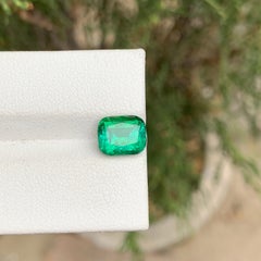 Natural Vivid Green Tourmaline Cushion Cut    Loose Gemstone for Fine Jewelry