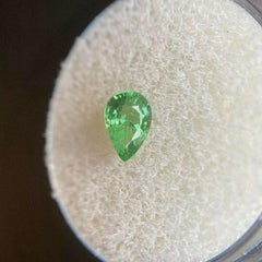 Natural Vivid Green Tsavorite Garnet 0.57ct Pear Teardrop Cutgem