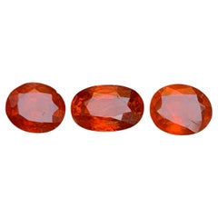 Natural Vivid Orange Hessonite Garnet 5.34 Carat Oval Cut Loose Gemstones Parcel
