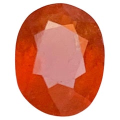 Natural Vivid Orange Spessartite Garnet 2.58 Ct Oval Cut Loose Gemstone for Ring
