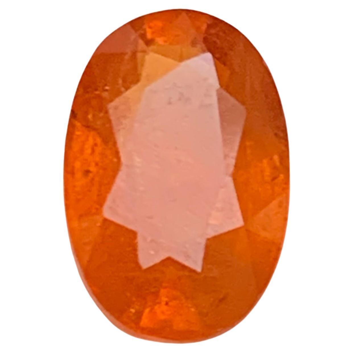Natural Vivid Orange Spessartite Garnet 5.03 Carat Oval Cut Loose Gemstone