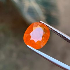 Natural Vivid Orange Spessartite Garnet 7.41 Carat Oval Cut Loose Gemstone