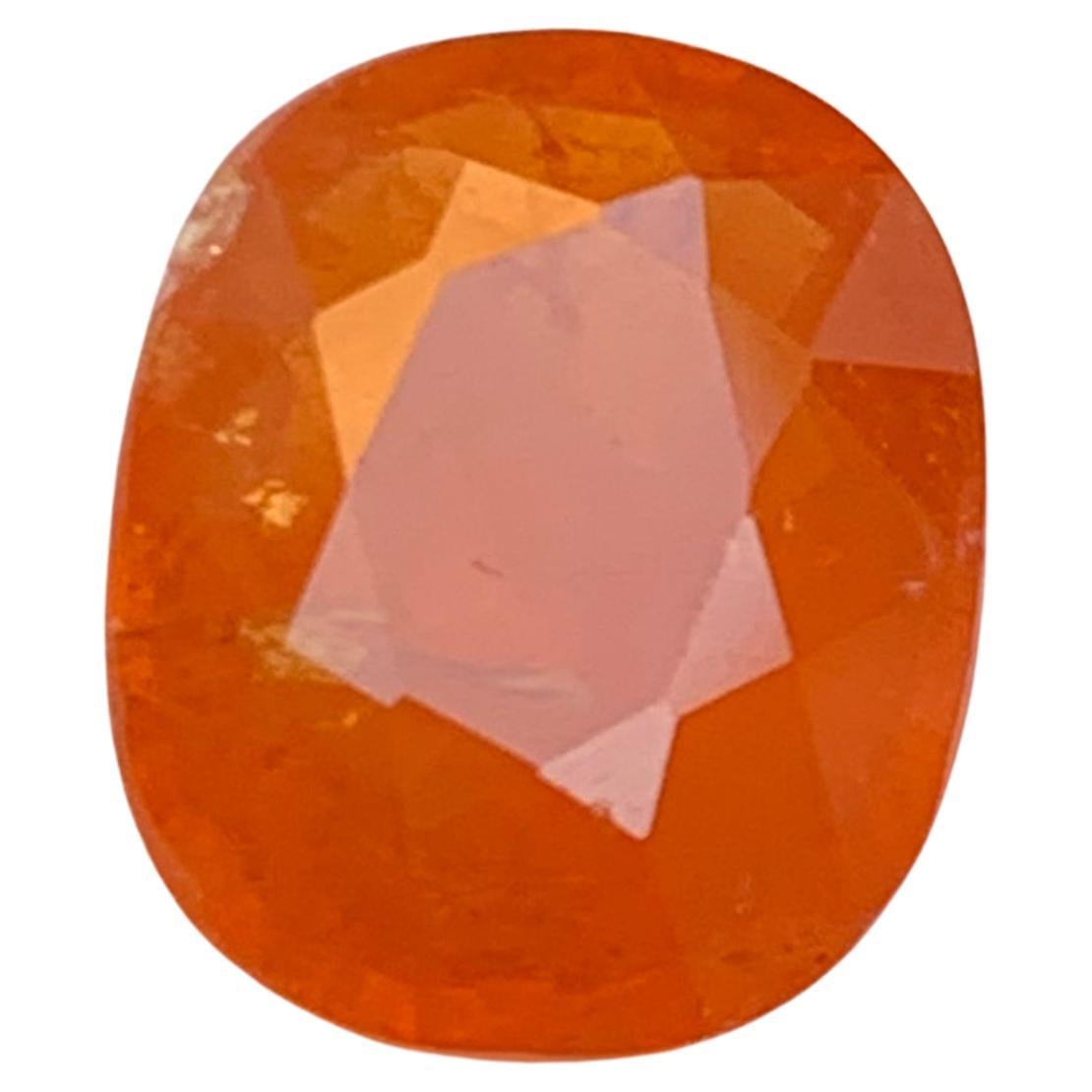 Natural Vivid Orange Spessartite Garnet 7.41 Carat Oval Cut Loose Gemstone