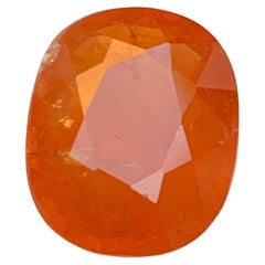 Natural Vivid Orange Spessartite Garnet 7.41 Carat Oval Cut Loose Gemstone
