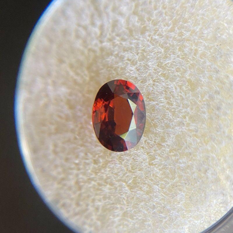 Natural Vivid Pink Red Orange Zircon 1.32ct Oval Cut Loose Rare Gem 7 x 5.2mm

Deep Red Natural Zircon Gemstone. 
1.32 Carat with a beautiful deep red colour and very good clarity. Clean stone with only some small natural inclusions visible when