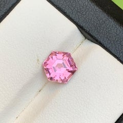 Natural Vivid Pink Tourmaline 2.10Ct Hexagon Cut Loose Gemstone for Ring Jewelry