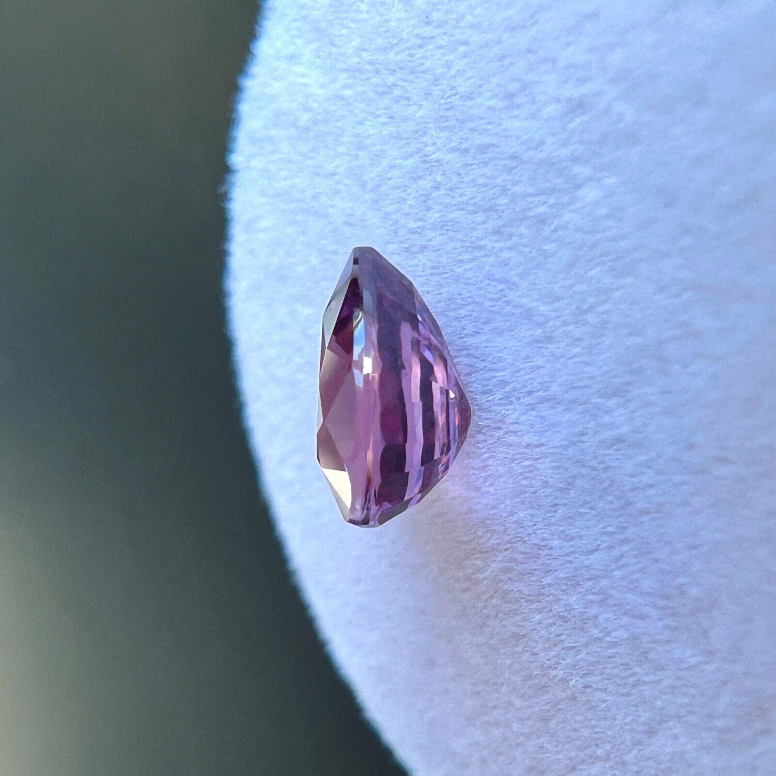 Natural Vivid Purple Sapphire 1.19ct GRA Certified Untreated Pear Gem 6.8x5.5mm For Sale 3