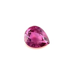 Natural Vivid Purple Sapphire 1.19ct GRA Certified Untreated Pear Gem 6.8x5.5mm