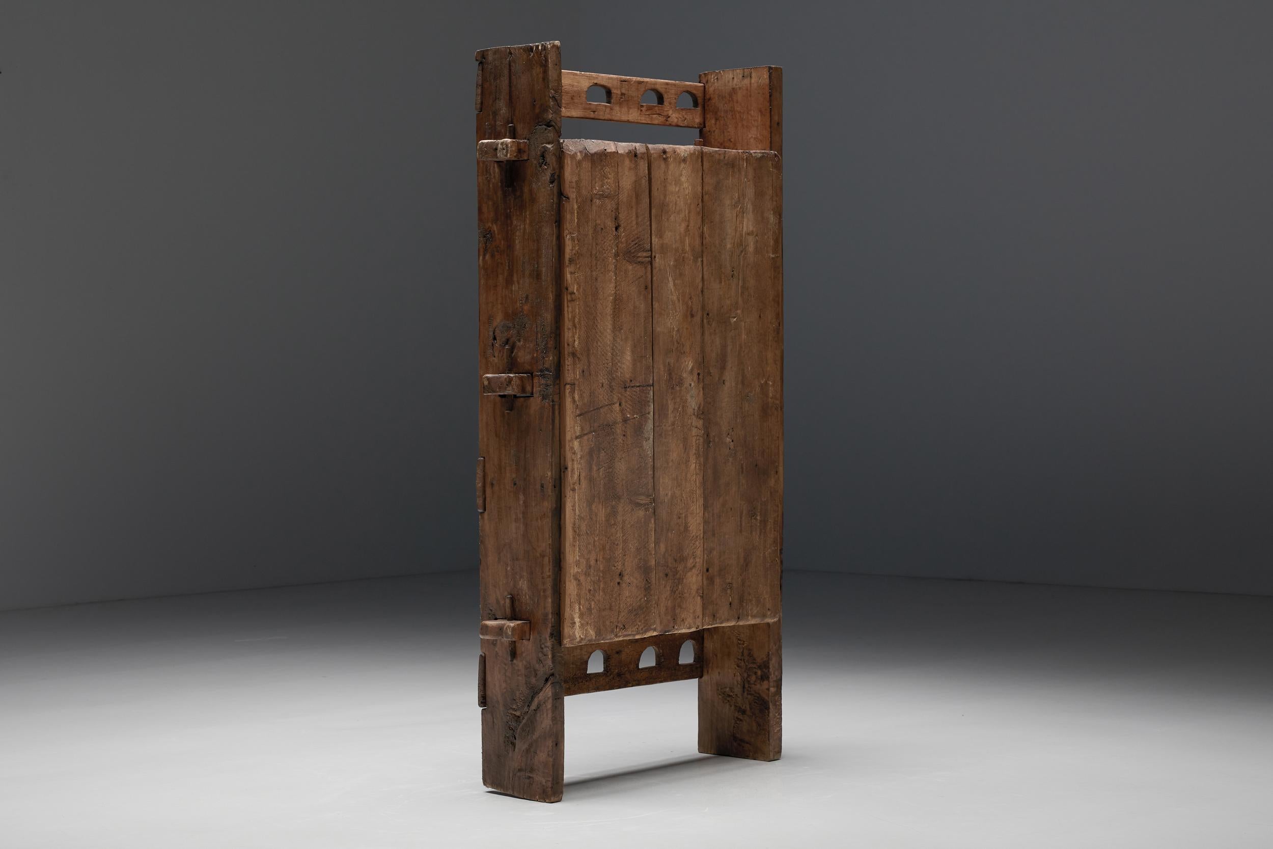 Natural Wabi-Sabi Wooden Cabinet, 1940s In Excellent Condition In Antwerp, BE