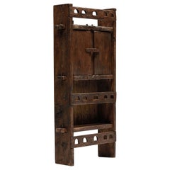 Natural Wabi-Sabi Wooden Cabinet, 1940s