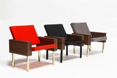 Natural Walnut "Block" Armchair, Jonas Lutz