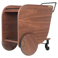 Natural Walnut HOB Cart by Studio Caramel