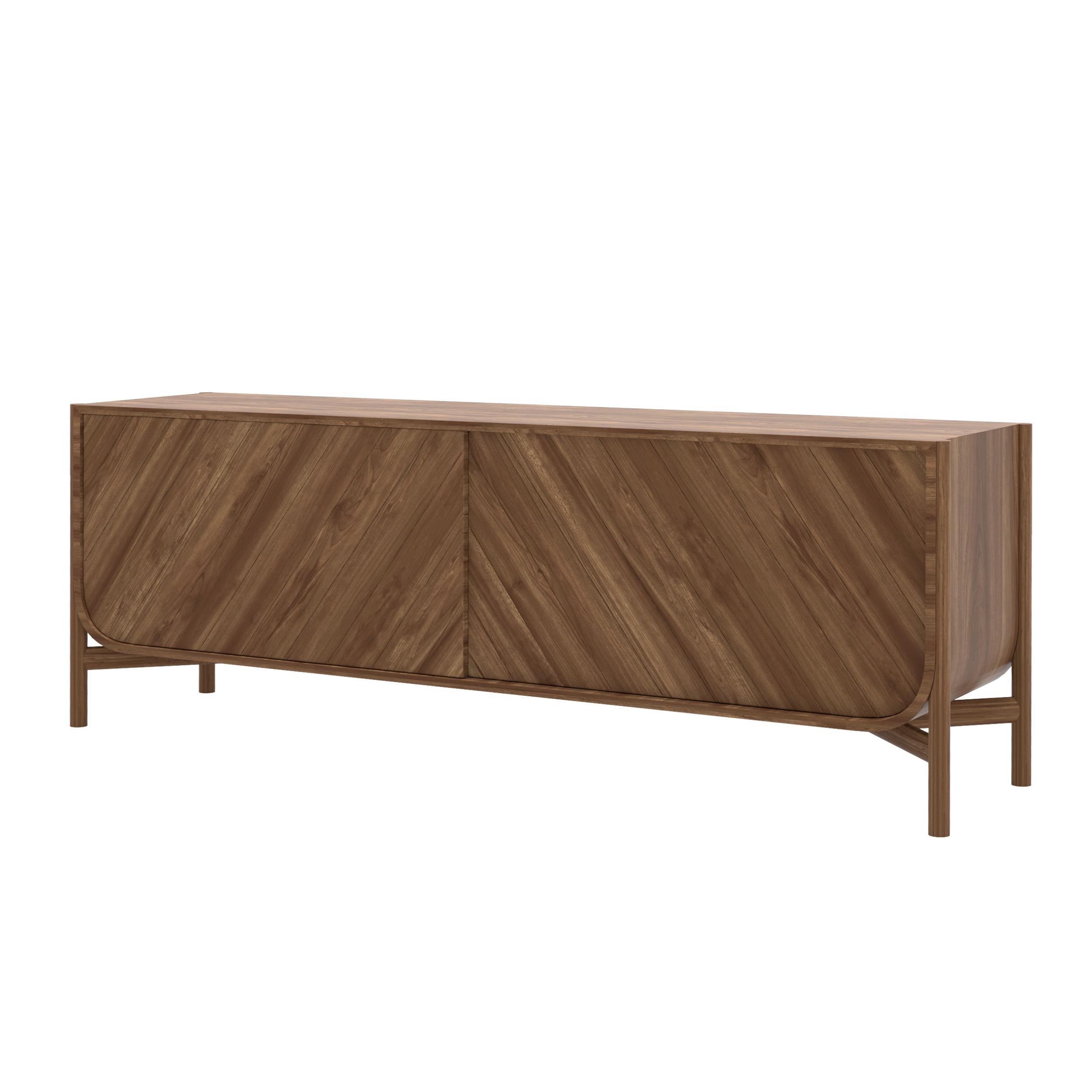 Post-Modern Natural Walnut Marius Sideboard 185 by HARTO For Sale
