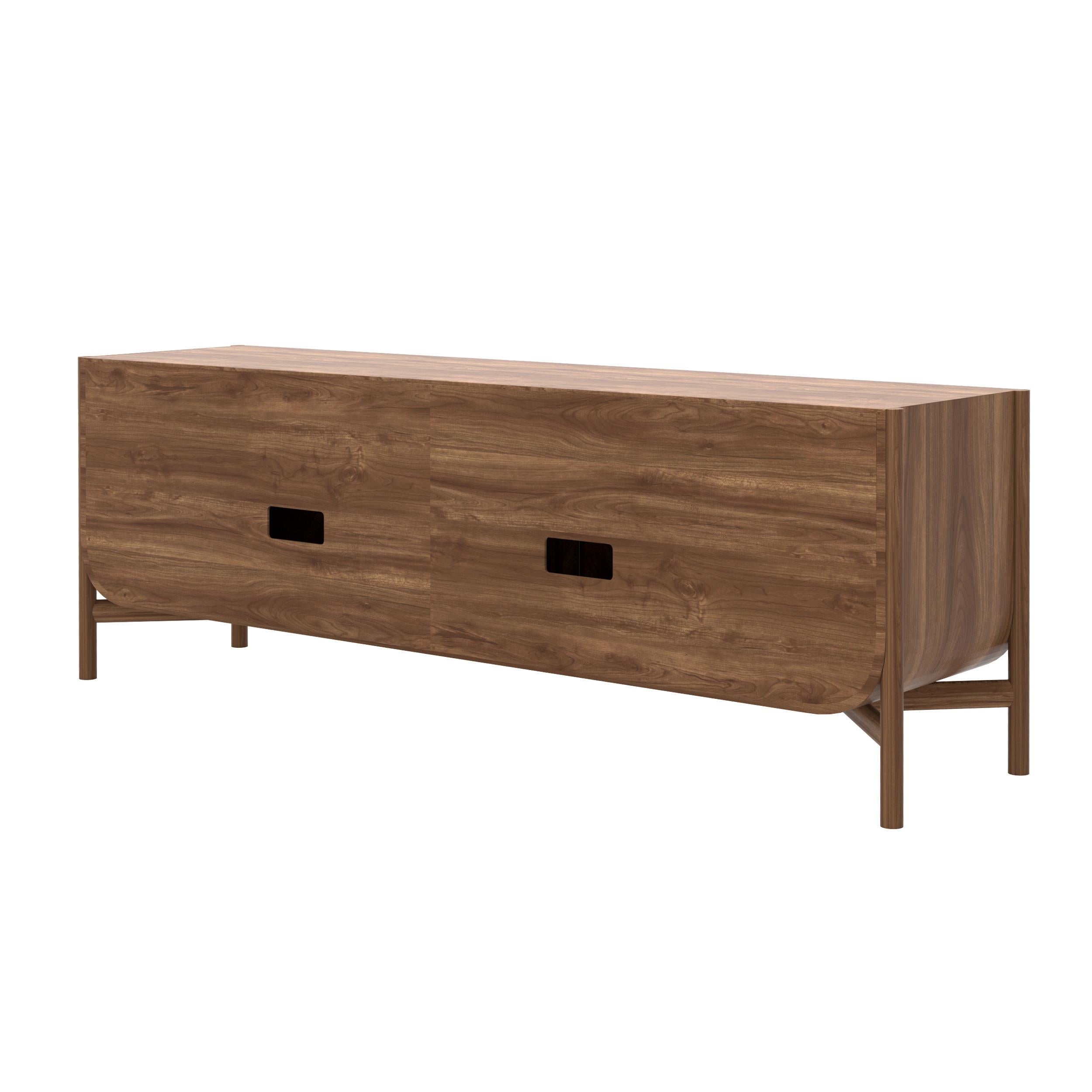 Portuguese Natural Walnut Marius Sideboard 185 by HARTO For Sale