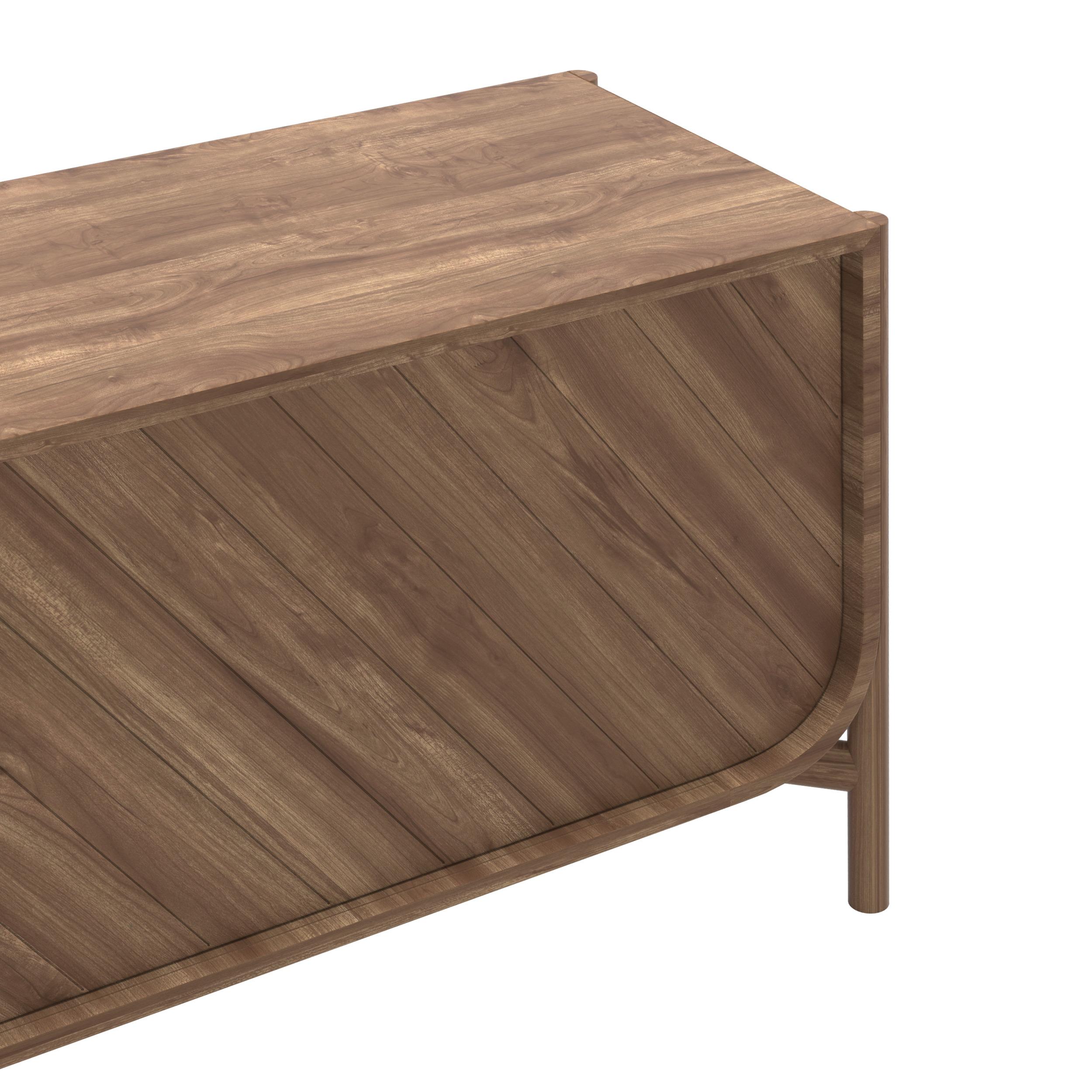 Natural Walnut Marius Sideboard 185 by HARTO In New Condition For Sale In Geneve, CH