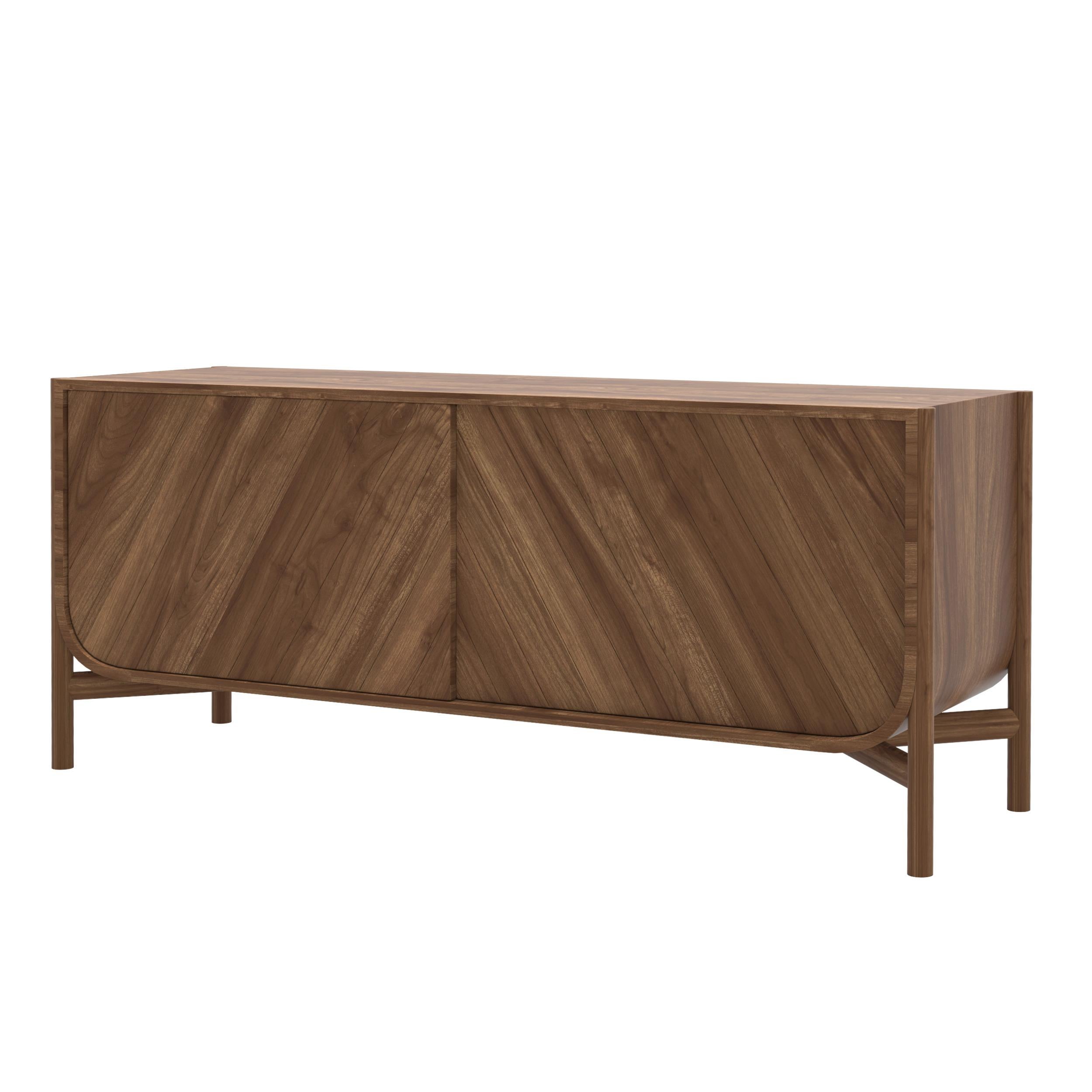 Post-Modern Natural Walnut Marius Sideboard by HARTO For Sale
