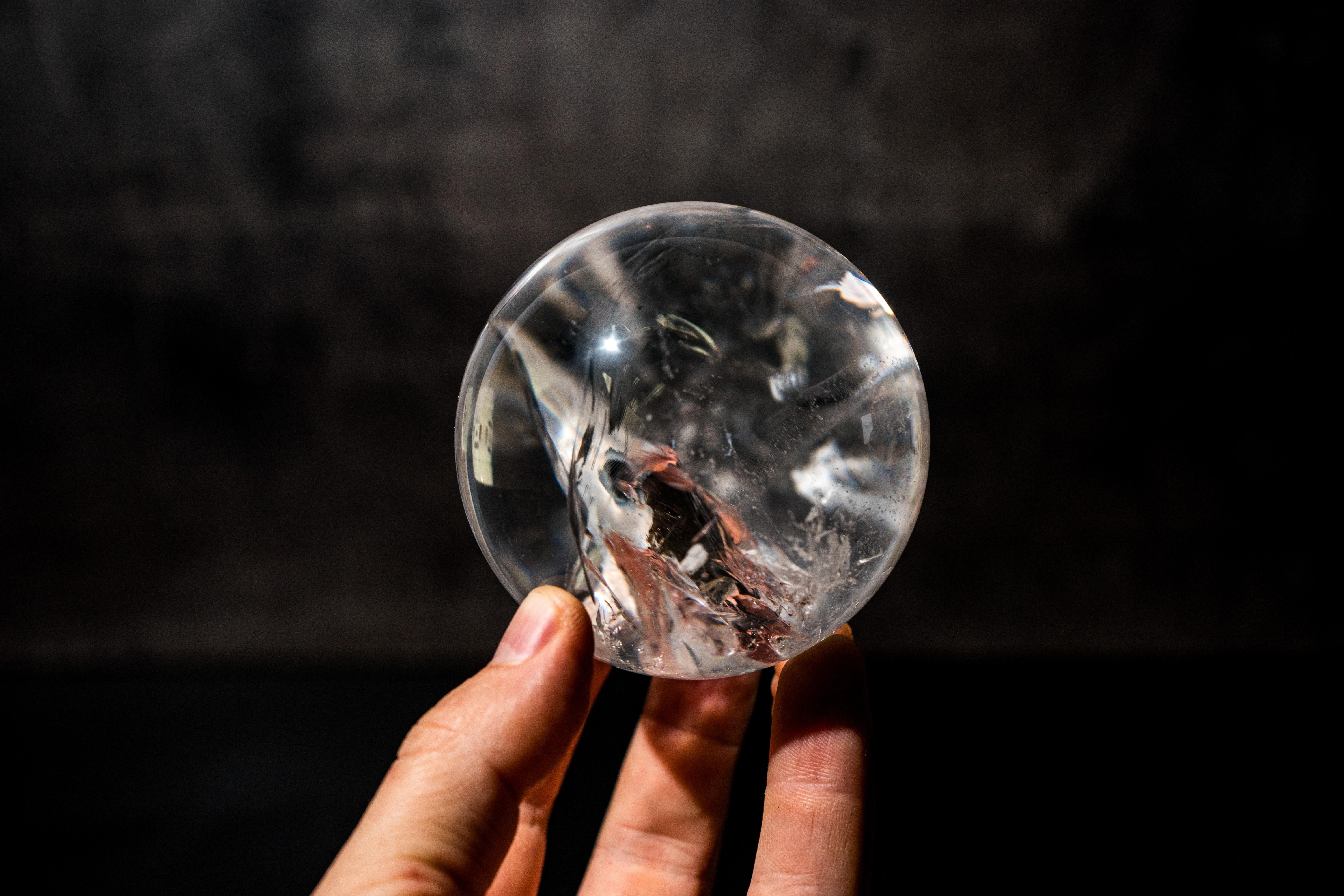 Sphère d'eau douce en quartz naturel en vente 4