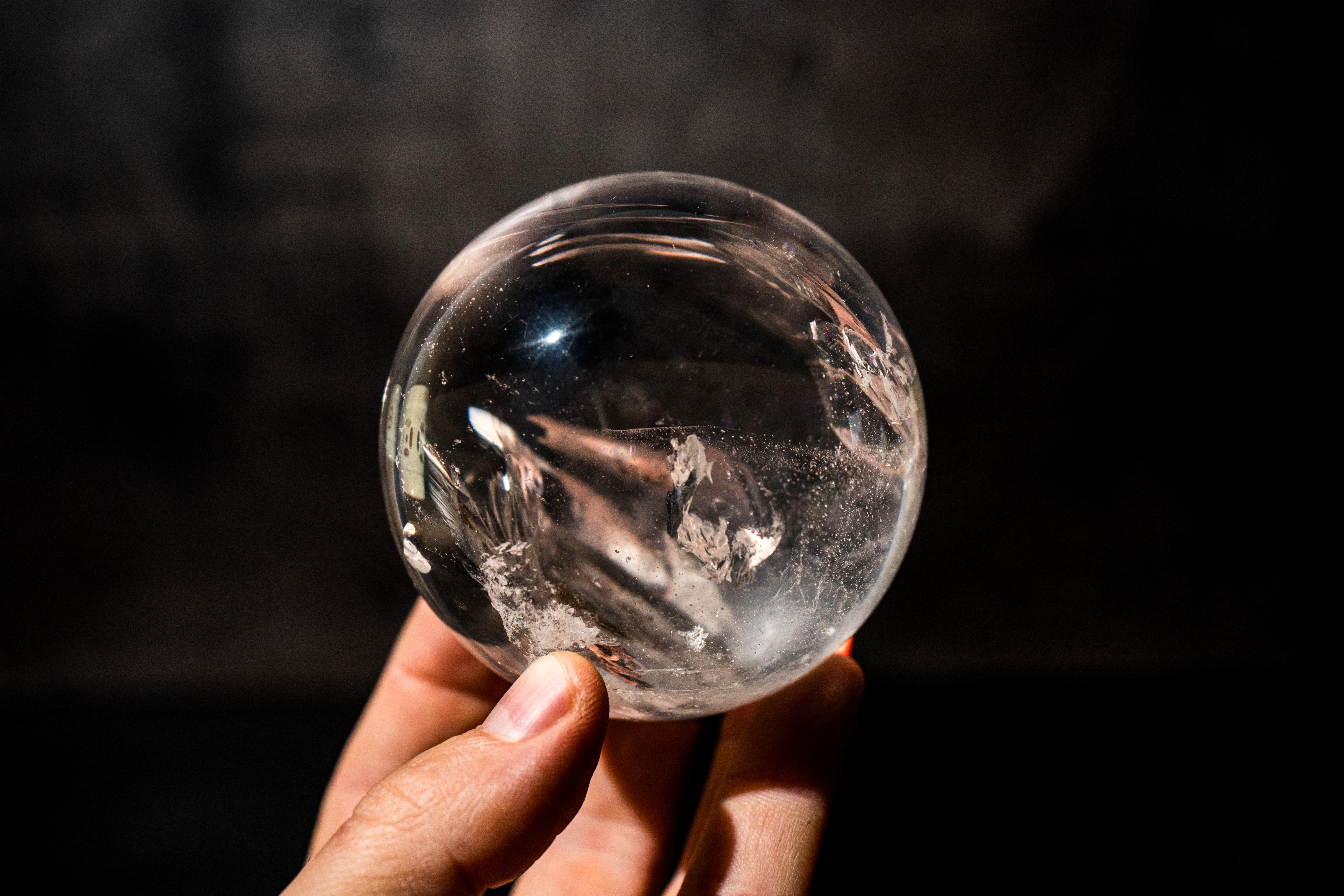Sphère d'eau douce en quartz naturel en vente 5
