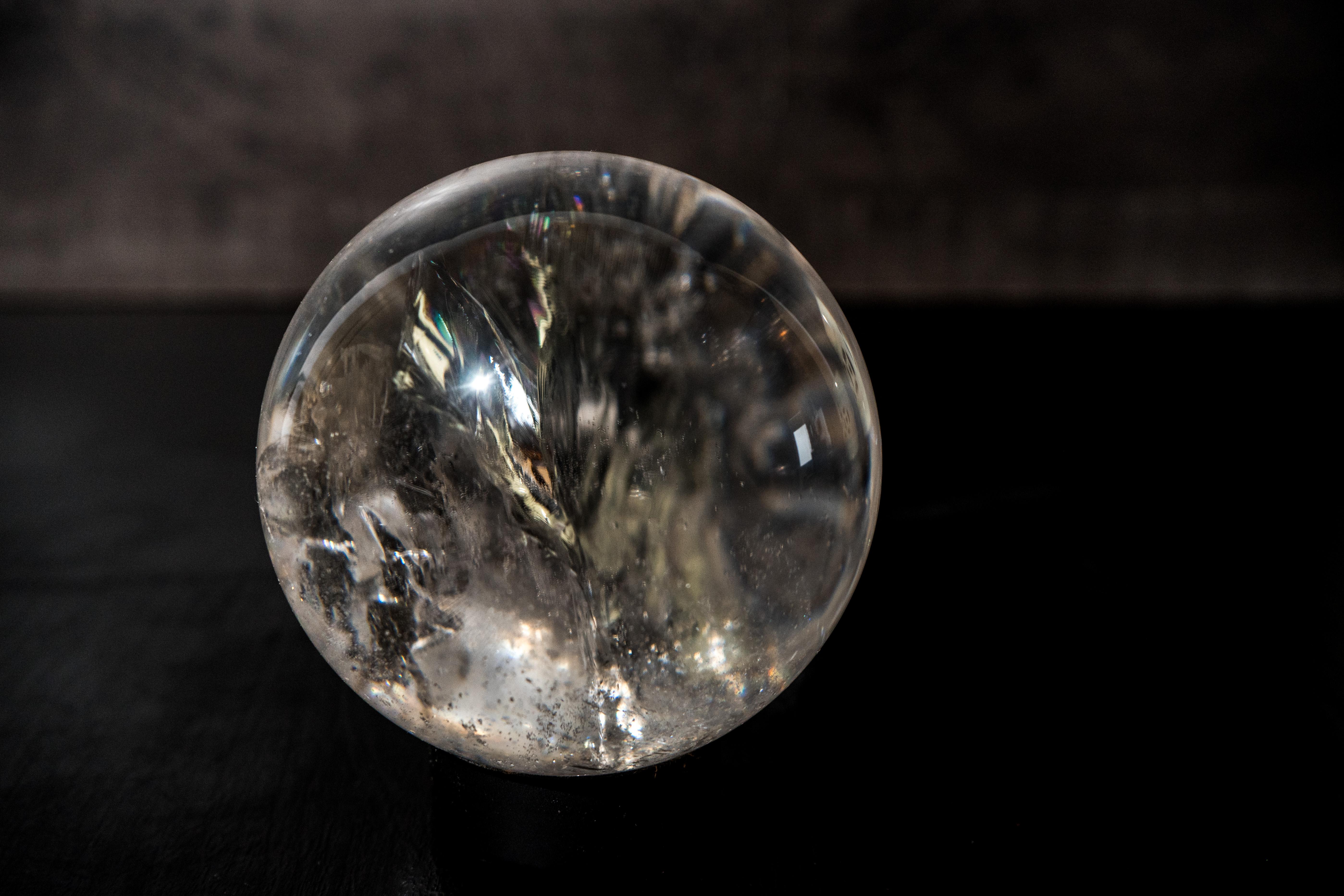 Cristal Sphère d'eau douce en quartz naturel en vente