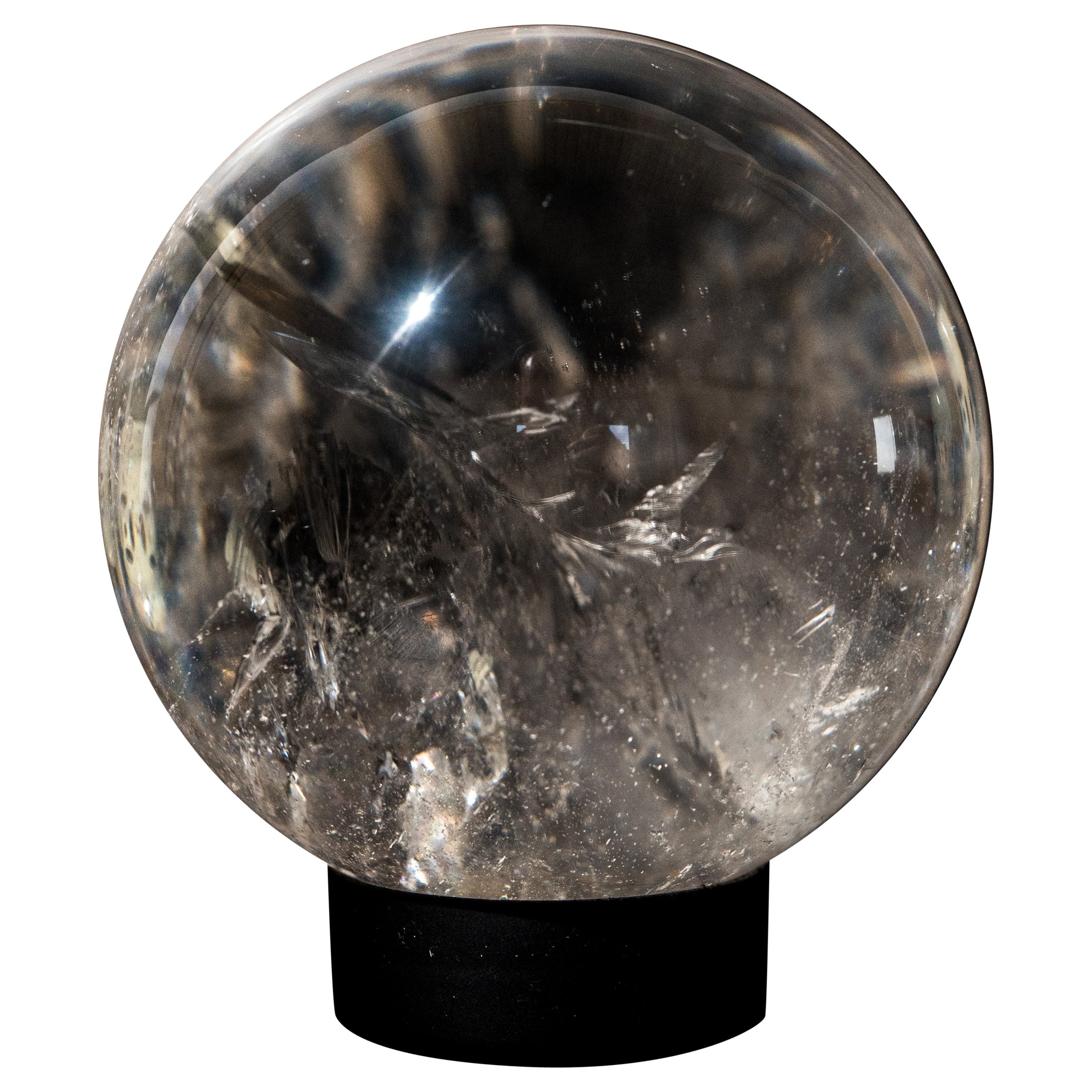Sphère d'eau douce en quartz naturel