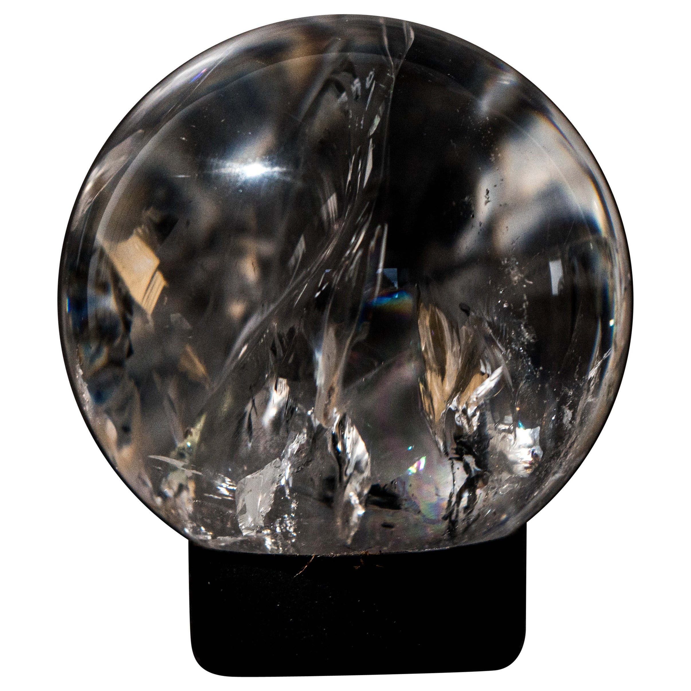 Sphère d'eau douce en quartz naturel