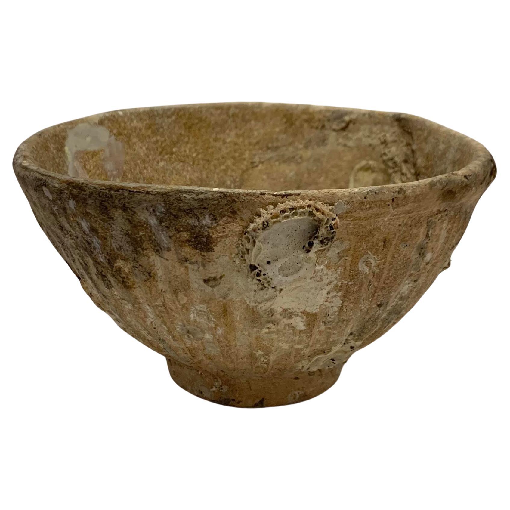 Natural Weathered Patina Ship Wrecked Ceramic Bowl, 16th Century, Thailand