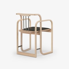 Natural White Ash and Black Wyandotte Guest Chair by A. Jacob Marks