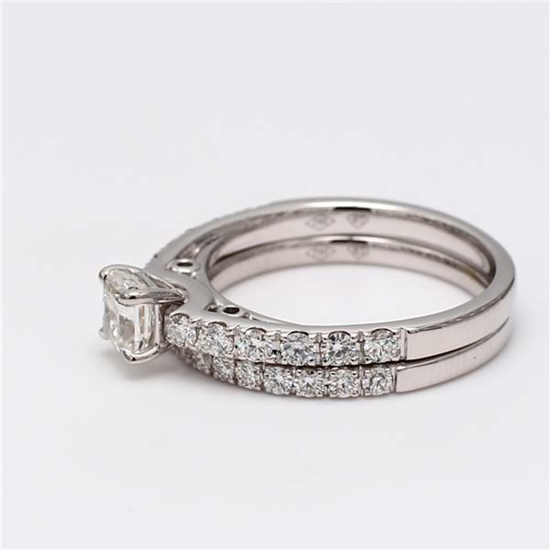 Contemporary Natural White Cushion Diamond 1.35 Carat TW White Gold Cocktail Ring For Sale