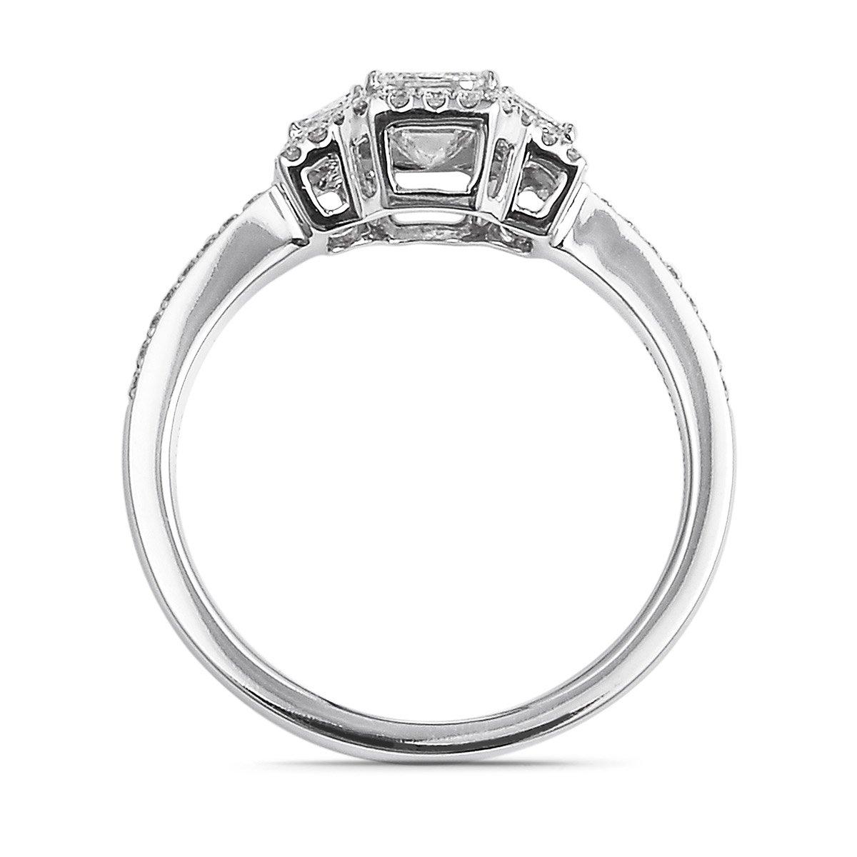 Natural White Diamond Engagement Wedding 18 Karat White Gold Ring In New Condition For Sale In London, GB
