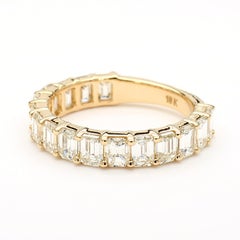 Natural White Emerald Diamond 3.23 Carat TW Gold Ring