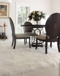 Natural White Fur Rug - Mongolian Sheepskin Made in Australia