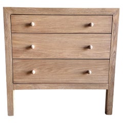 Table de nuit à 3 tiroirs en Oak Oak Nature avec tiroirs à fermeture douce