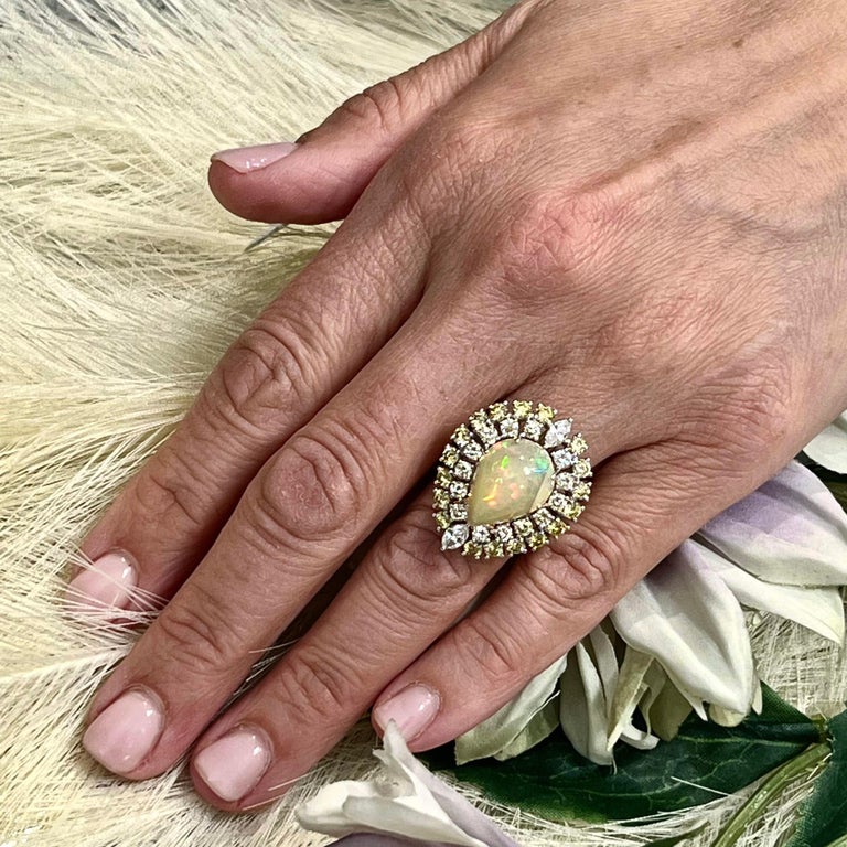 Natural Finely Faceted Quality White Opal Diamond Ring 14k Gold 11 TCW GIA  Certified $12,950 210739

This is a Unique Custom Made Glamorous Piece of Jewelry!

Nothing says, “I Love you” more than Diamonds and Pearls!

This white Opal ring has been