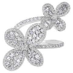 Fascia da cocktail in oro bianco con diamante bianco naturale da 2,36 carati TW