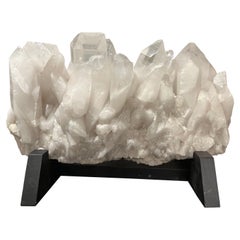 Natural White Quartz Rock Crystal On Stand