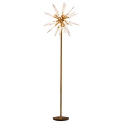 Natural White Quartz Sputnik, Floor Lamp