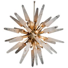 Natural White Quartz Sputnik, Iconic Pendant Lamp