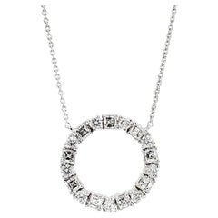Ciondolo a goccia in oro con diamante bianco naturale radiante da 1,35 carati TW