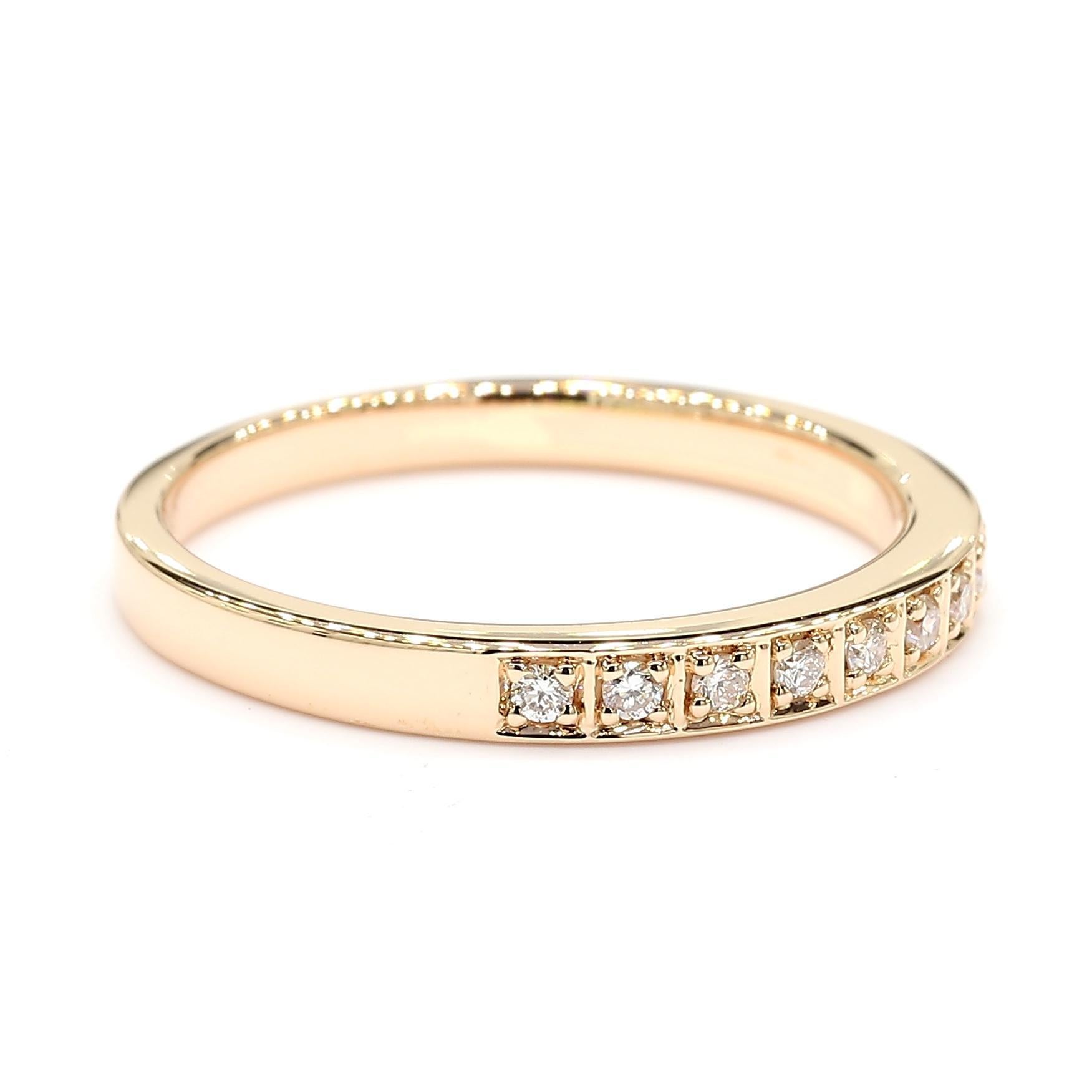 Cocktailring aus Roségold mit natürlichem, weißem, rundem Diamant 0.10 Karat TW (Rundschliff) im Angebot