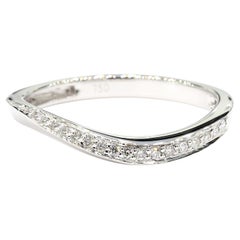 Natural White Round Diamond 0.10 Carat TW White Gold Wedding Band