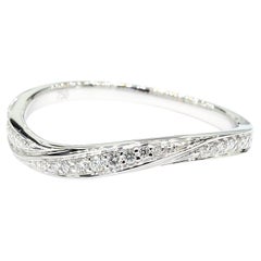 Natural White Round Diamond 0.10 Carat TW White Gold Wedding Band