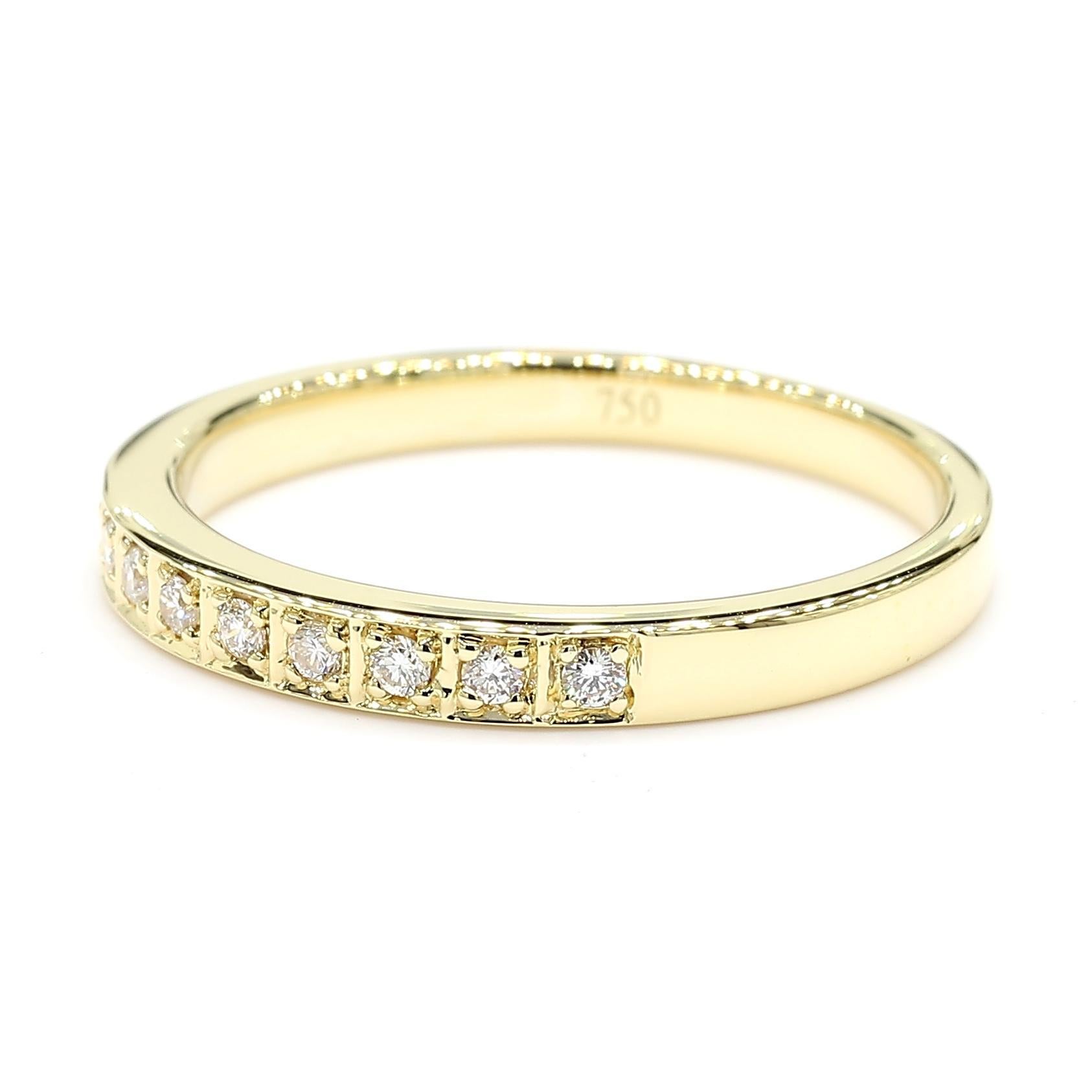 RareGemWorld's intriguing diamond band. Mounted in a beautiful 18K Yellow Gold setting with natural round white diamonds. This eternity band is guaranteed to impress and enhance your personal collection!

Total Weight: 0.10cts

Natural Round White