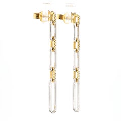 Natural White Round Diamond 0.21 Carat TW Gold Earrings