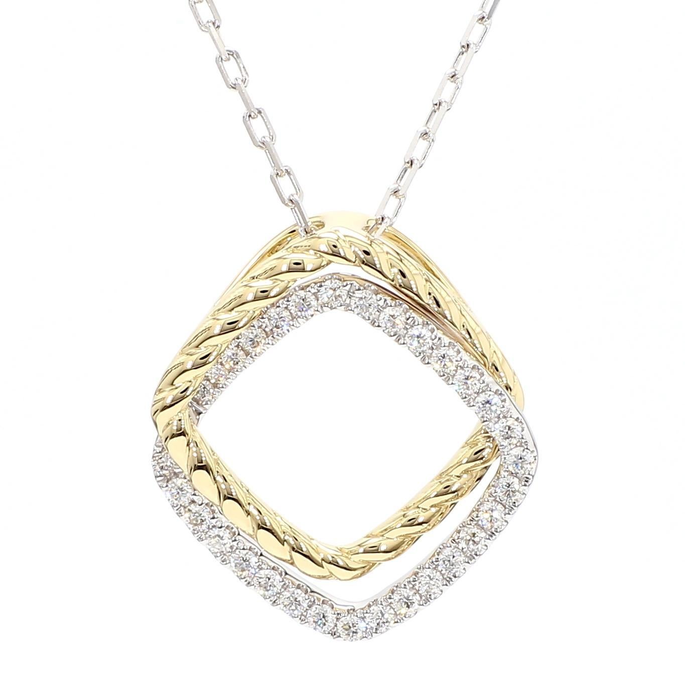 Contemporain Pendentif en or blanc naturel avec diamant rond de 0,26 carat poids total en vente