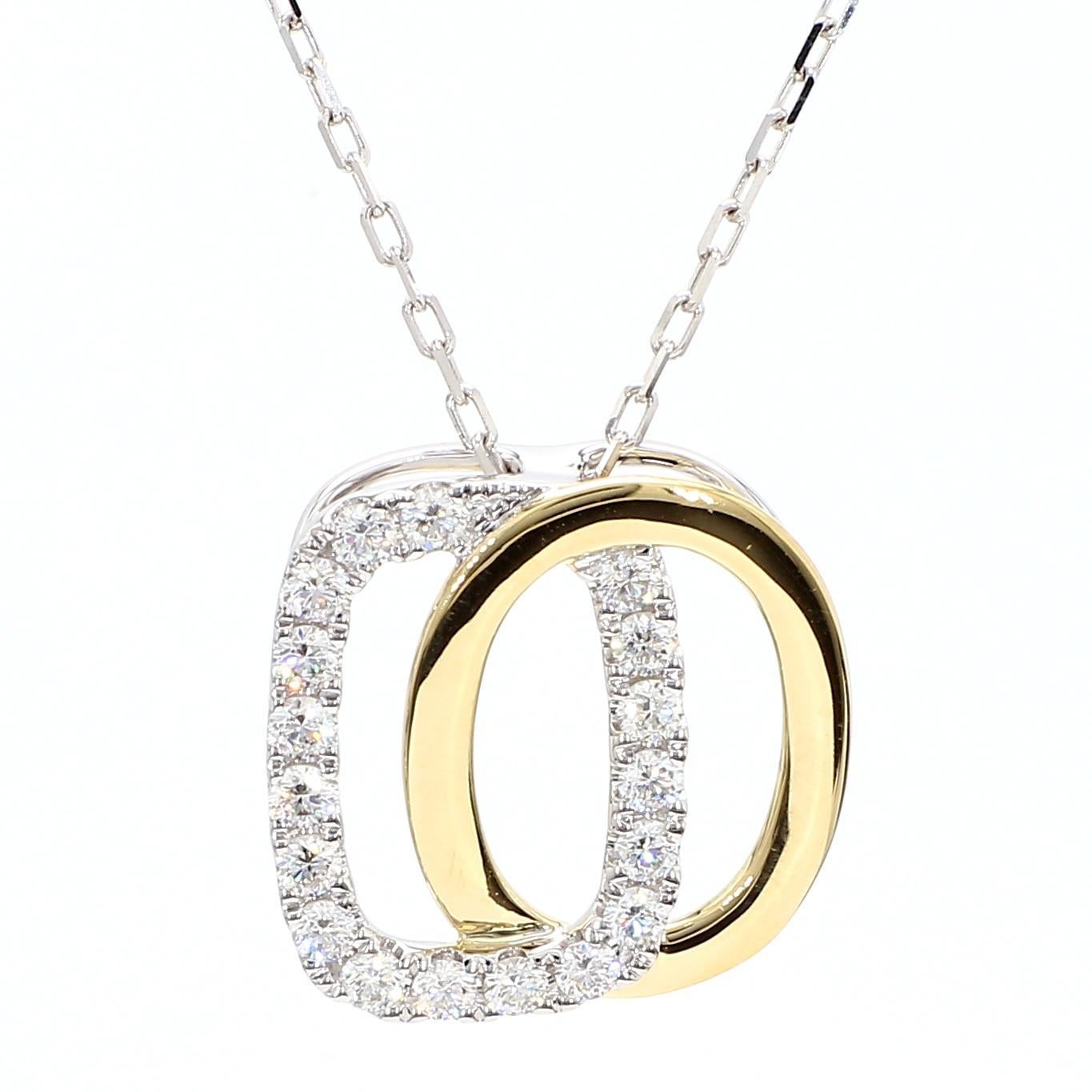 Contemporain Pendentif en or blanc naturel de 0,47 carat poids total en vente