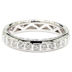 Eternity-Ring, natürlicher weißer runder Diamant 0.50 Karat TW Weißgold