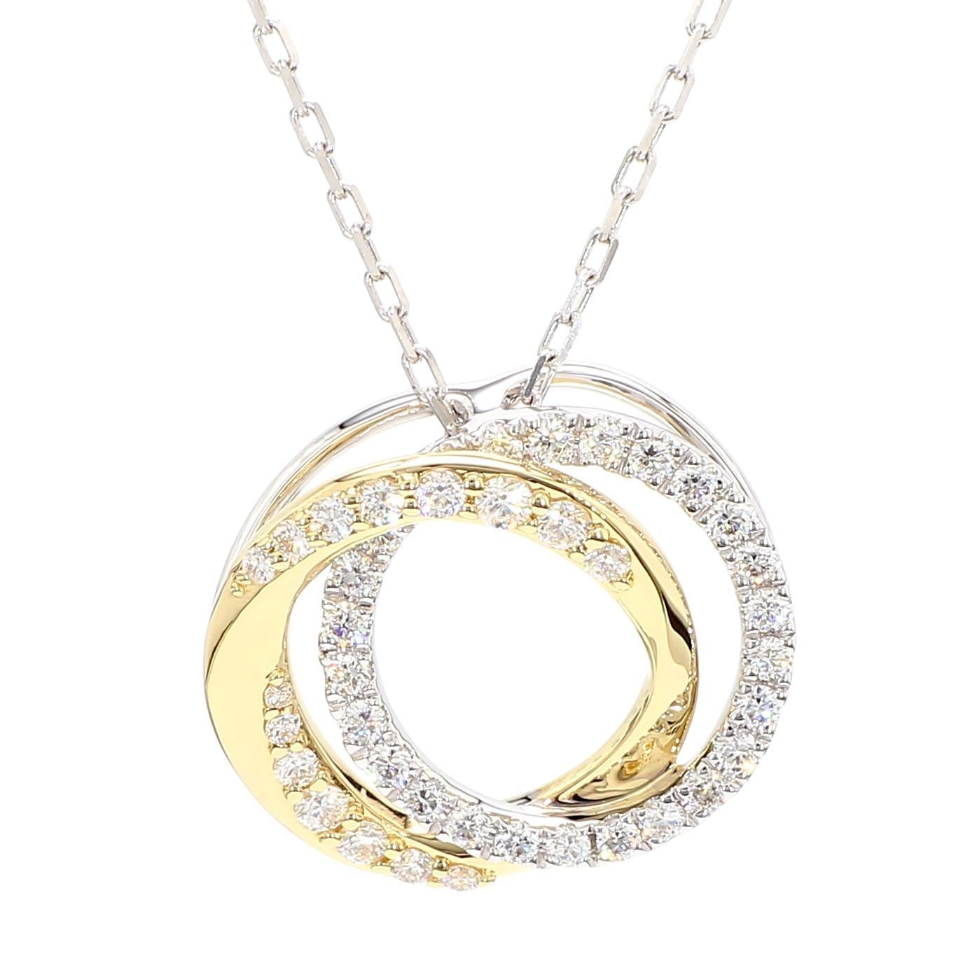 Contemporain Pendentif en or blanc naturel de 0.54 carat poids total en vente