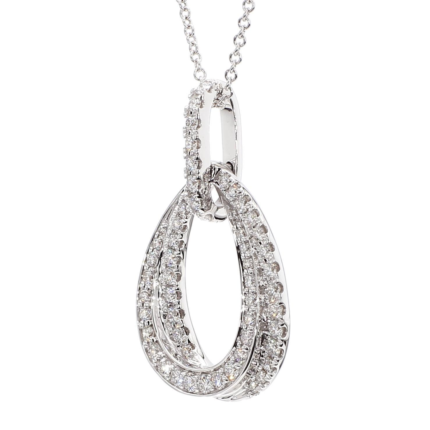 Le pendentif classique en diamant de Raregemworld. Monté dans une belle monture en or blanc 18 carats avec un mélee de diamants blancs ronds naturels. Ce pendentif est garanti pour impressionner et enrichir votre collection personnelle.

Poids total
