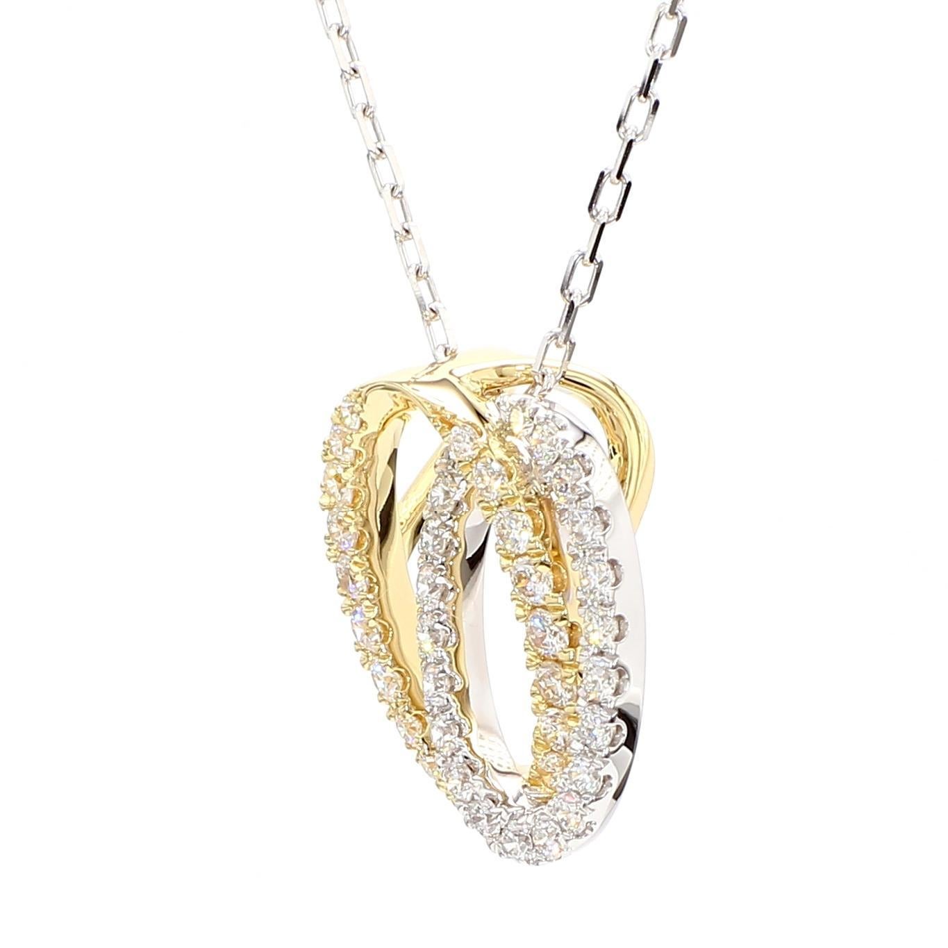 Le magnifique pendentif en diamant de Raregemworld. Monté dans une belle monture en or jaune et blanc 18K avec un mélee de diamants blancs ronds naturels. Ce pendentif est garanti pour impressionner et enrichir votre collection personnelle.

Poids